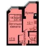 1-кімнатна квартира