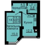 1-кімнатна квартира