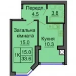 1-кімнатна квартира