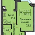 1-кімнатна квартира