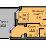1-кімнатна квартира