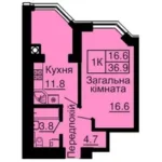 1-кімнатна квартира