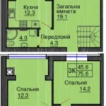 3-кімнатна квартира