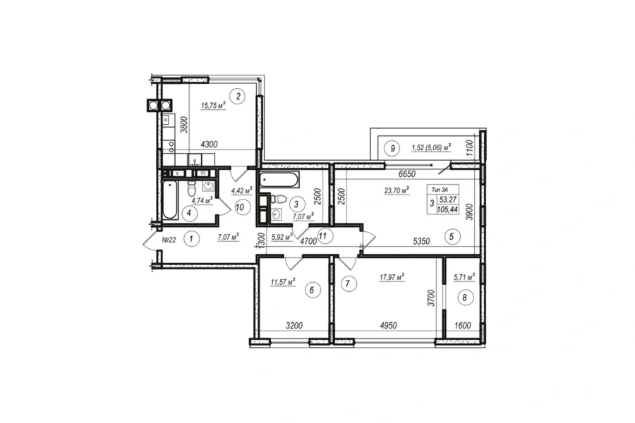 ЖК Parkland планування квартир